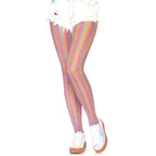 Nova Rainbow Striped Fishnet Tights - worldclasscostumes