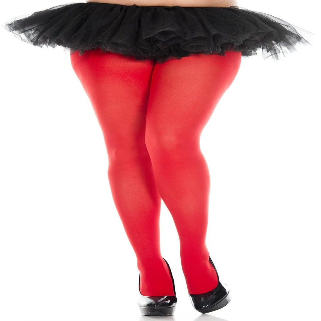 Plus size opaque tights - worldclasscostumes