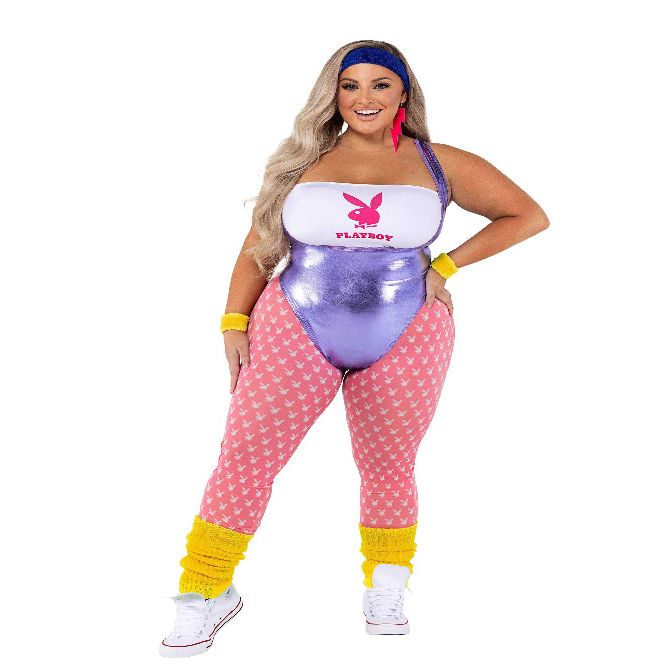 6pc Playboy 80's Fitness Costume