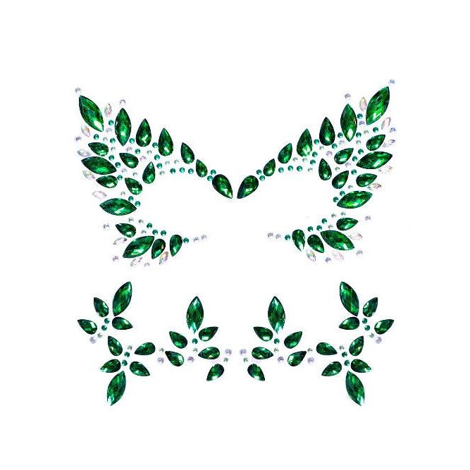 Poison Adhesive Face Jewels Sticker - worldclasscostumes