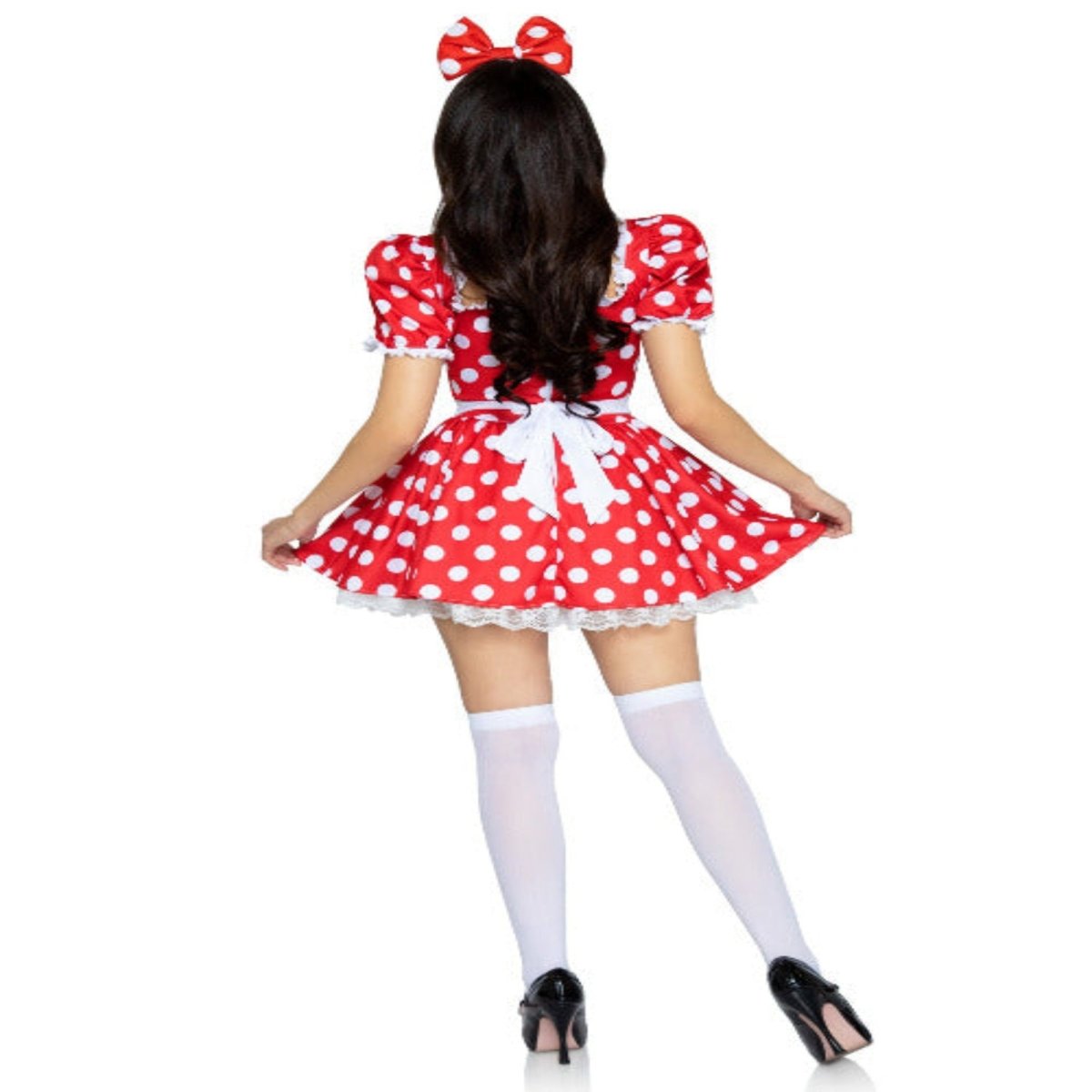 Polka Dot Dress With Headband Costume - worldclasscostumes