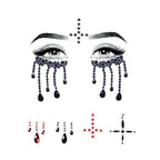 Possessed Adhesive Face Jewels Sticker - worldclasscostumes