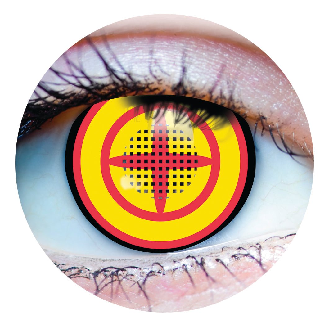 Power Yellow & Red Cosplay Contact Lenses - worldclasscostumes