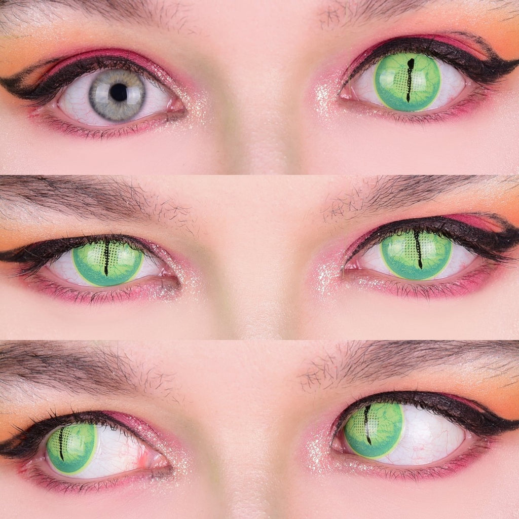 PRIMAL ® Jurassic III - Green Reptile Colored Contact lenses - worldclasscostumes