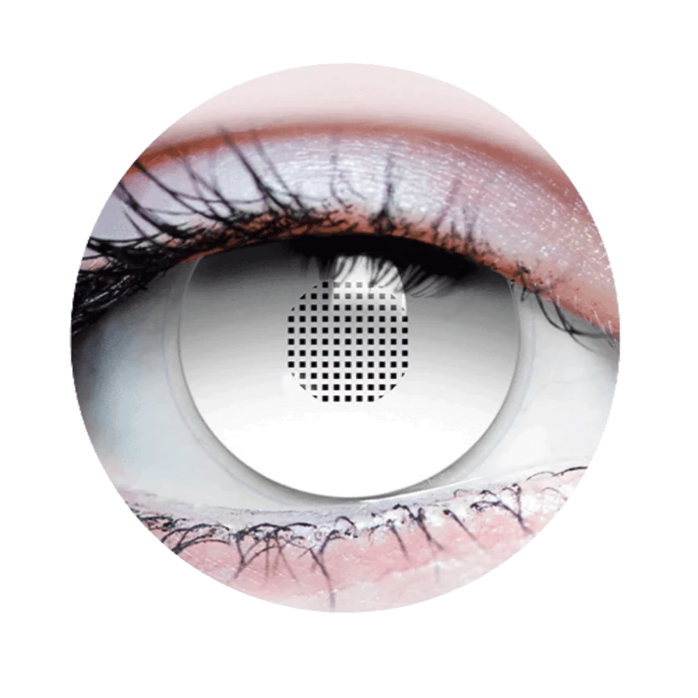 PRIMAL Sub Zero opaque iris with mesh over pupil for a frosty cryomancer look