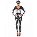 Printed Glow In The Dark Skeleton Catsuit - worldclasscostumes
