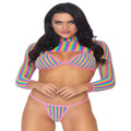 Rainbow Dreams Fishnet Bikini Set - worldclasscostumes