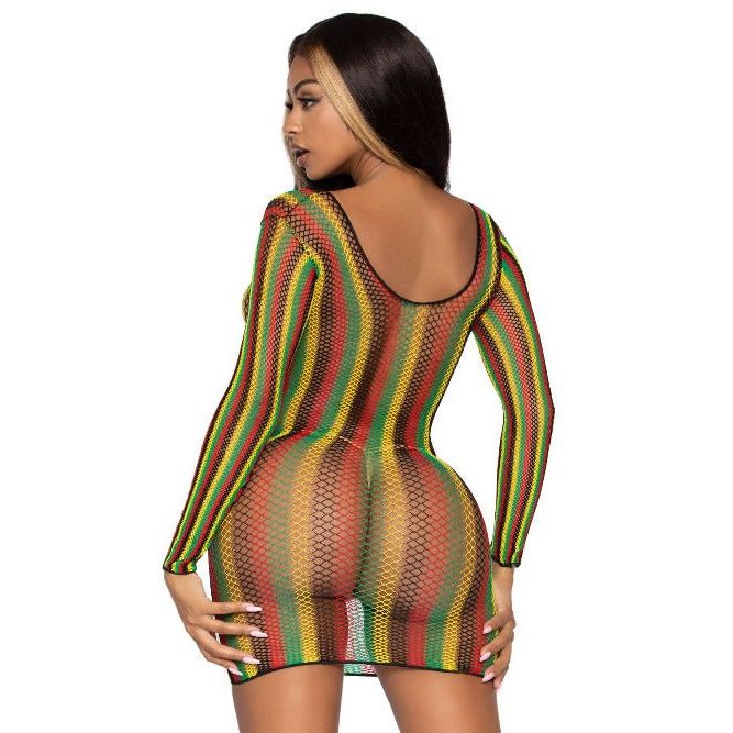 Rasta Net Mini Dress - worldclasscostumes