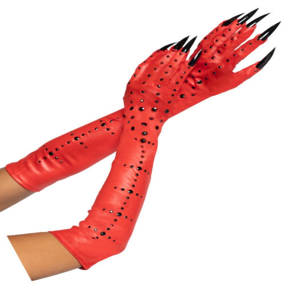 Rhinestone Demon Claw Gloves - worldclasscostumes