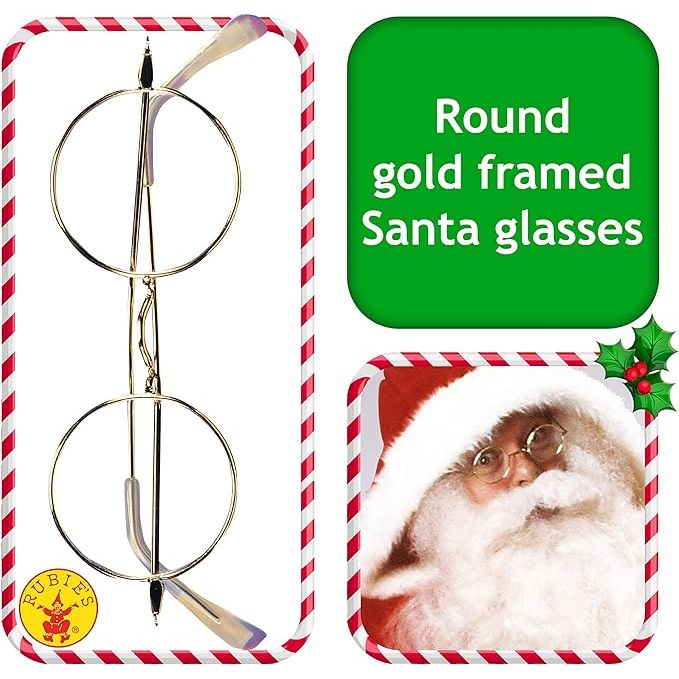 Rubie's Adult Novelty Round Santa Glasses - worldclasscostumes