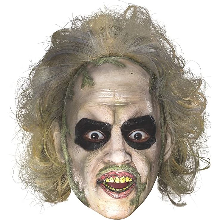 Rubie's Beetlejuice 3/4 Vinyl Mask w/Hair - worldclasscostumes