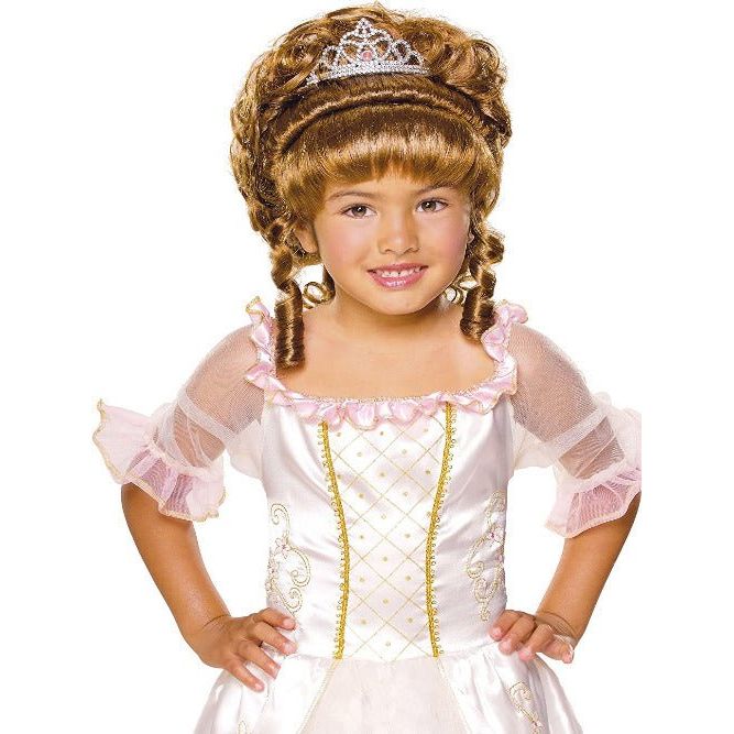 Rubie's Charming Princess Child's Costume Wig, Brunette - worldclasscostumes