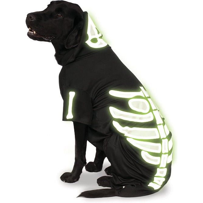 Rubie's Costume Co Glow-in-The-Dark Skeleton Hoodie Pet Costume - worldclasscostumes