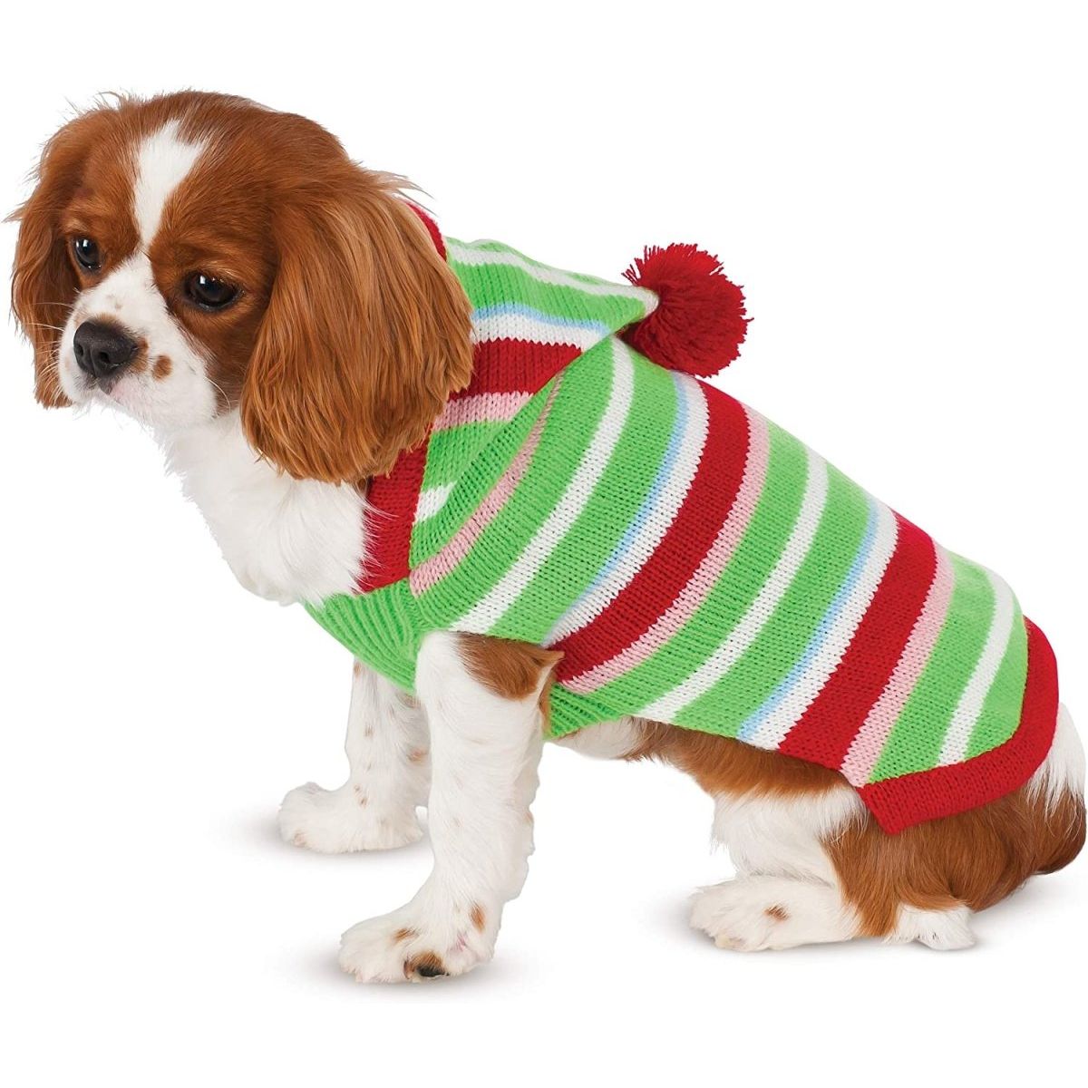 Rubie's Costume Company Candy Striped Knit Pet Sweater - worldclasscostumes