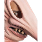 Beetlejuice Adam mask close-up: latex mask with elongated nose and oversized teeth.