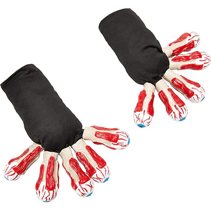 Rubie's Costume Men's Beetlejuice Adult Gloves with Eyeballs - worldclasscostumes