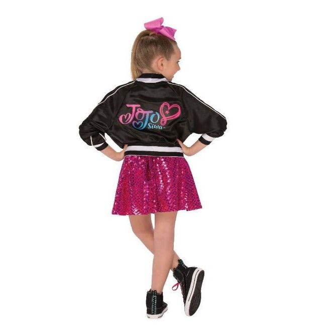 Rubie's JoJo Siwa Bomber Jacket with Skirt and Bow, - worldclasscostumes