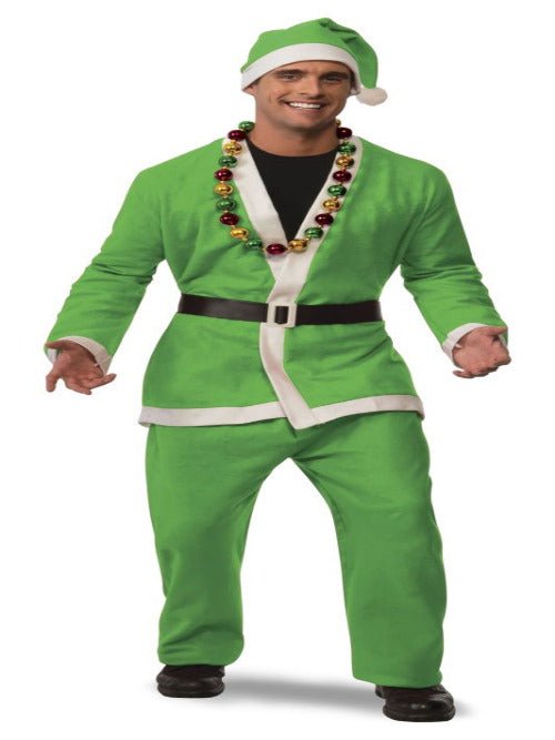 Rubie's Men's Clausplay Neon Green Santa Suit - worldclasscostumes