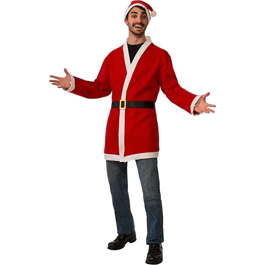 Rubie's Men's Clausplay Santa Jacket with Belt and Hat - worldclasscostumes