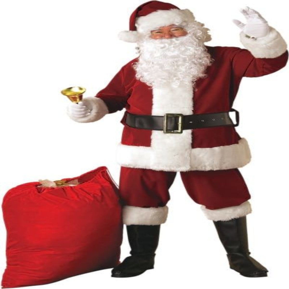 Rubie's Regal Crimson Santa Suit with Gloves - worldclasscostumes