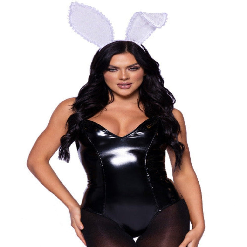 Ruffle trimmed bendable lace bunny ears - worldclasscostumes