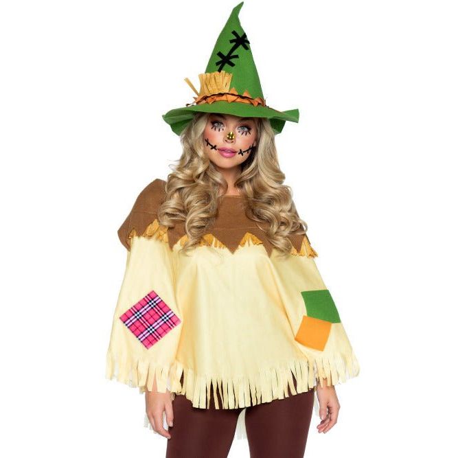 Scarecrow Poncho With Matching Hat - worldclasscostumes