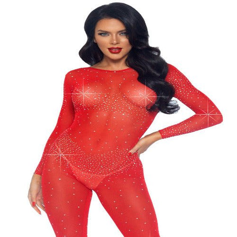 Sheer rhinestone catsuit. - worldclasscostumes
