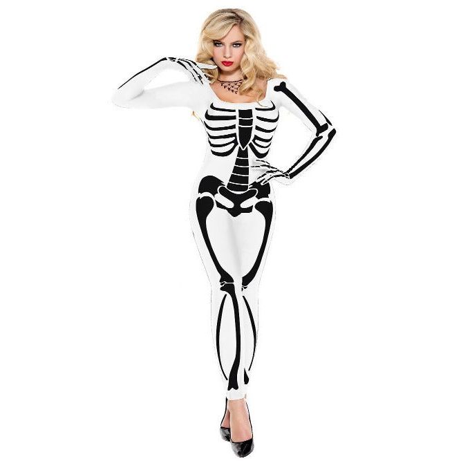 Skeleton Bodysuit Women Costume - worldclasscostumes