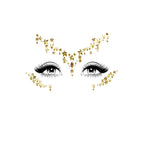 Star Sign face jewels sticker with gold star accents around eyes for festival looks