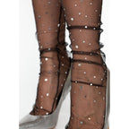 Stars And Moons Embellished Sheer Tulle Anklets Socks. - worldclasscostumes