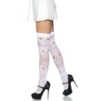 Sugar Skull Net Thigh Highs - worldclasscostumes