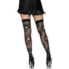 Sugar Skull Net Thigh Highs - worldclasscostumes