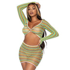 Summer Romance Net Top & Skirt Set - worldclasscostumes