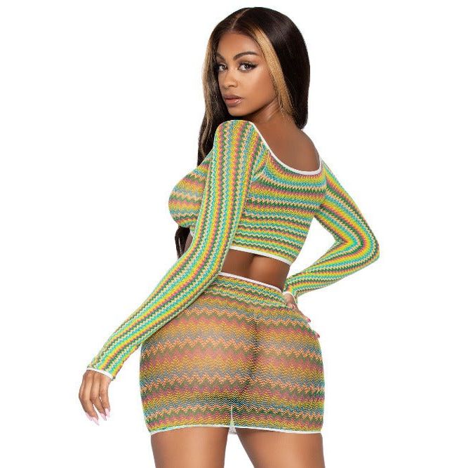 Summer Romance Net Top & Skirt Set - worldclasscostumes