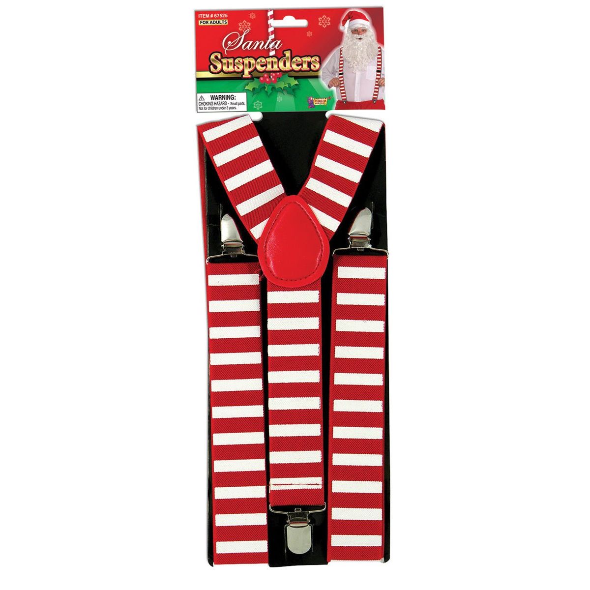 Suspenders-Elf, Red & White - worldclasscostumes