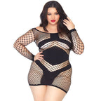 Take Charge Plus Fishnet Dress - worldclasscostumes