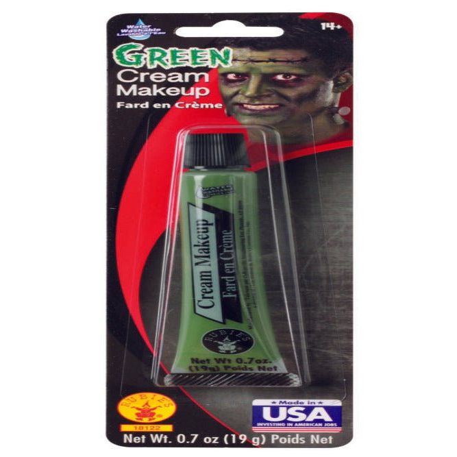 Theatrical Rubies Green Cream Makeup 0.7 oz - worldclasscostumes