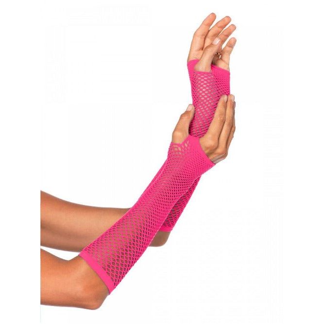 Triangle Net Fingerless Arm Warmer Gloves - worldclasscostumes