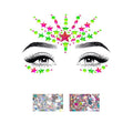 Vibe Neon Adhesive Black Light Face Jewel Sticker - worldclasscostumes
