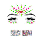 Vibe Neon Adhesive Black Light Face Jewel Sticker - worldclasscostumes