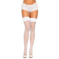 Violet Fishnet Thigh High Stockings - worldclasscostumes