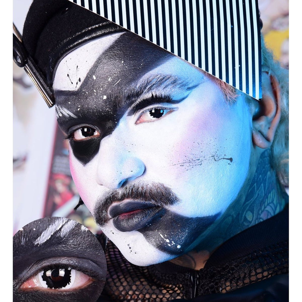 White Mini Sclera - White Colored Contact Lenses - worldclasscostumes