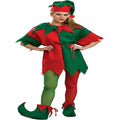 Women's Green and Red Elf Tights - worldclasscostumes
