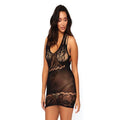 Women's Seamless Floral Lace Opaque Mini Dress with Shredded Strap - worldclasscostumes