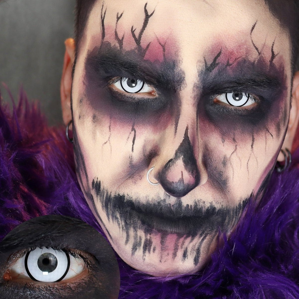 Zombie II - White Colored Contact Lenses - worldclasscostumes